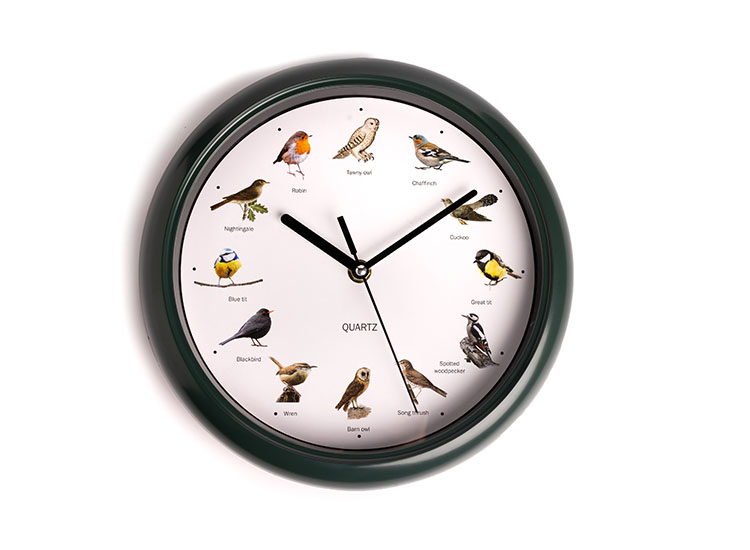 Nexxt Vogelklok - 25 cm - Klok met vogelgeluiden elk uur