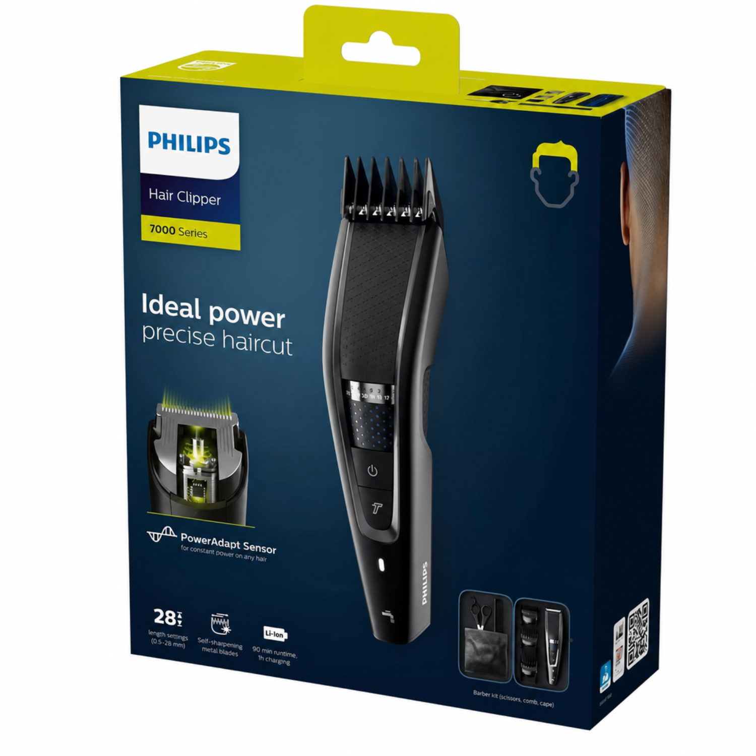 Philips Serie 7000 HC7650/15 Tondeuse - 28 Lengtestanden - 90 Min Snoerloos