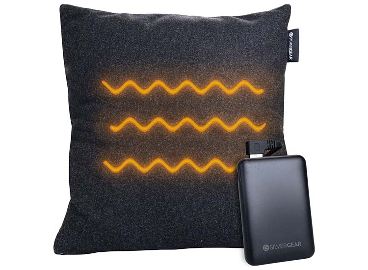 Silvergear Draadloos Warmtekussen - 45 Ã 45 cm - 3 Warmtestanden - Donkergrijs