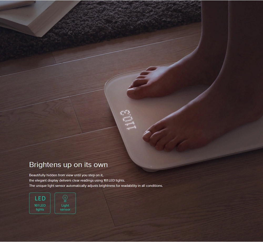 Slimme weegschaal met LED Bluetooth en Get Fit App